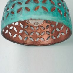 Alternative view of Lampu Kafe Tembaga Ukir Hijau