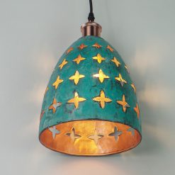 Alternative view of Lampu Kafe Tembaga Tabung Ukir