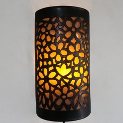 Lampu Dinding Tembaga Motif Bunga