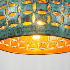 Lampu Ukir Tembaga Hijau - Gambar 3