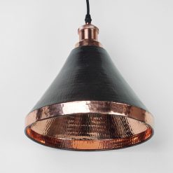 Lampu Kafe Tembaga Kerucut Hitam