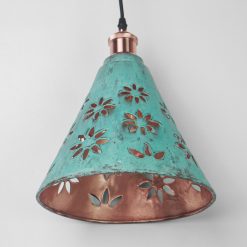 Alternative view of Lampu Kafe Kerucut Tembaga Ukir