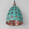 Lampu Kafe Tembaga Tabung Ukir
