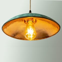 Lampu Kafe Tembaga Hijau