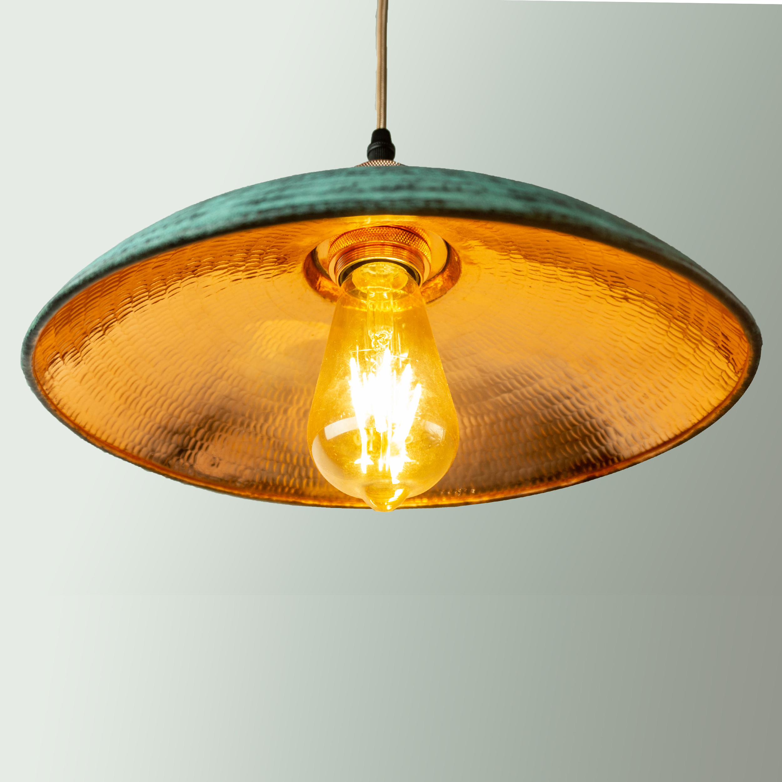 Lampu Kafe Tembaga Hijau