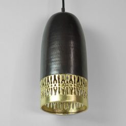 Lampu Gantung Kuningan Aksen Ukir