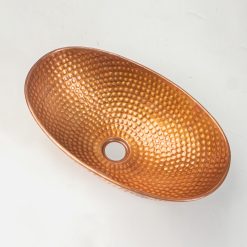 Wastafel Tanam Tembaga Oval - Gambar 4